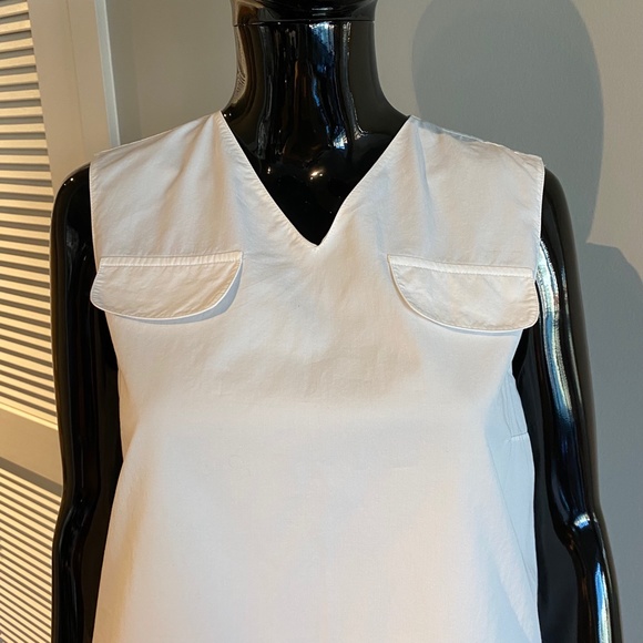 Marni white sleeveless v-neck top tunic blouse size IT42 US6 M - Picture 2 of 14
